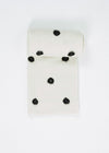 Cashmere Dot Shawl in Black/White